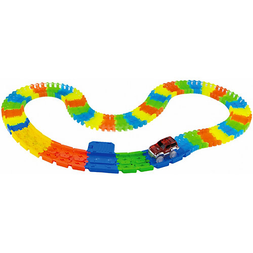 Гибкий трек 1Toy LED со светодиодными лампами, 122 детали от 1Toy