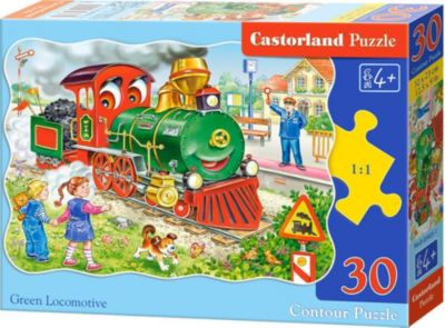 Пазл Castorland Зеленый локомотив, 30 деталей
