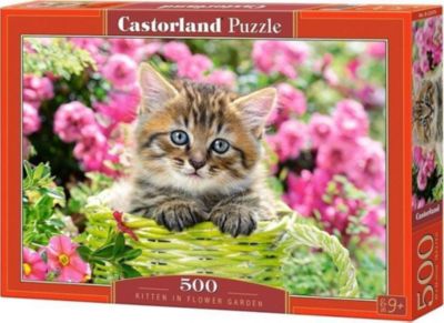 Пазл Castorland Котёнок в саду, 500 деталей
