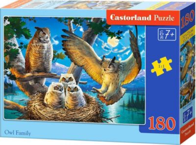 Пазл Castorland Семья сов, 180 деталей