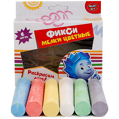 Мелки цветные Multiart "Фиксики", 6 цветов от Multiart