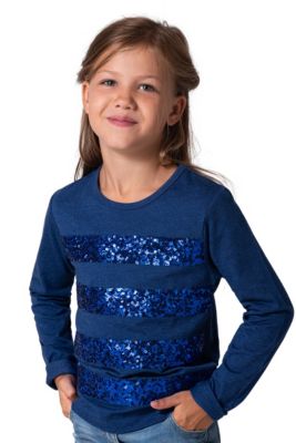 Langarmshirt für Mädchen, Pailletten von ZAB kids