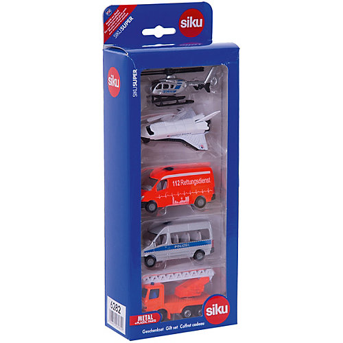 SIKU 6282 Набор Вертолет, самолет, 2-х микроавт.и кран от SIKU