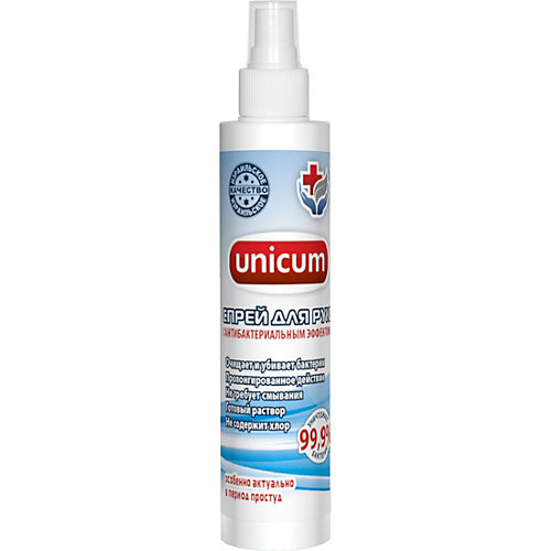 Антибактериальный спрей Unicum для рук, 200 мл