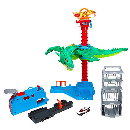 Автотрек Hot Wheels City "Воздушная атака дракона" от Mattel