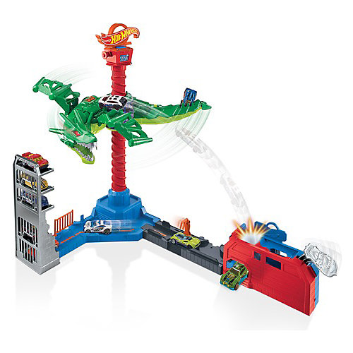 Автотрек Hot Wheels City "Воздушная атака дракона" от Mattel