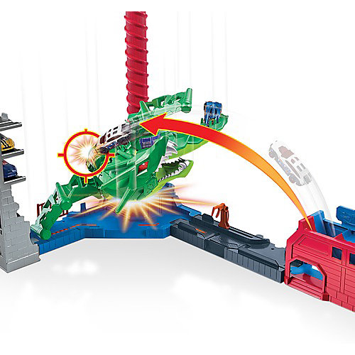 Автотрек Hot Wheels City "Воздушная атака дракона" от Mattel