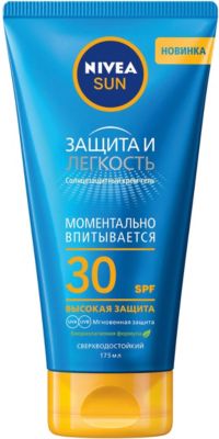 Солнцезащитный крем-гель для тела Nivea "Защита и Легкость" SPF 30, 175 мл