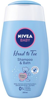 Шампунь для волос и пена для купания Nivea Baby, 200 мл