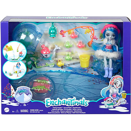 Игровой набор Enchantimals "Снежная долина" Рыбалка на льду Сэшей Тюленни и Блуббер от Mattel