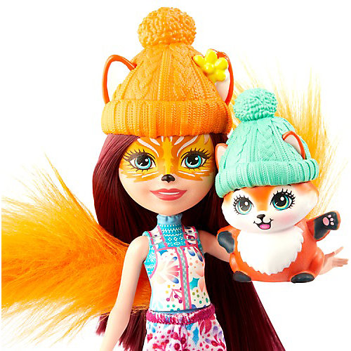 Игровой набор Enchantimals "Рождественские сани" Фелисити Фокс и Флик от Mattel