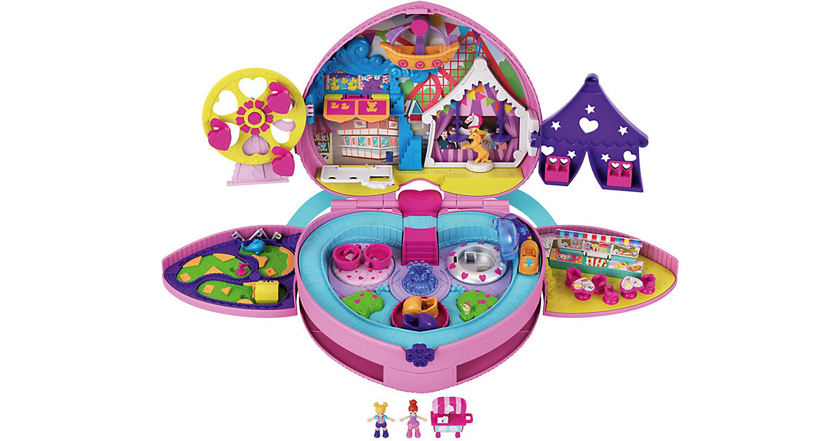 Spielzeug/Sammelfiguren: Mattel Polly Pocket Freizeitpark Rucksack mit 2 Puppen und Zubehör