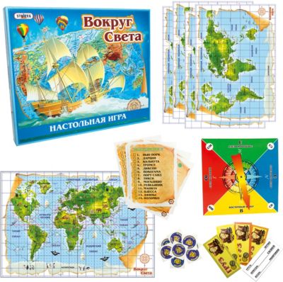 Настольная игра Strateg "Вокруг Света"