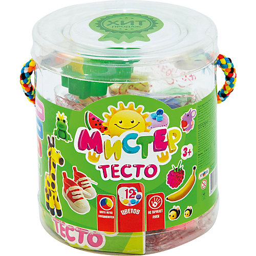 Тесто для лепки Strateg "Мистер тесто", 12 цветов от Strateg