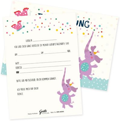 Einladungspostkarten Party, 8 Stück Din A6 2