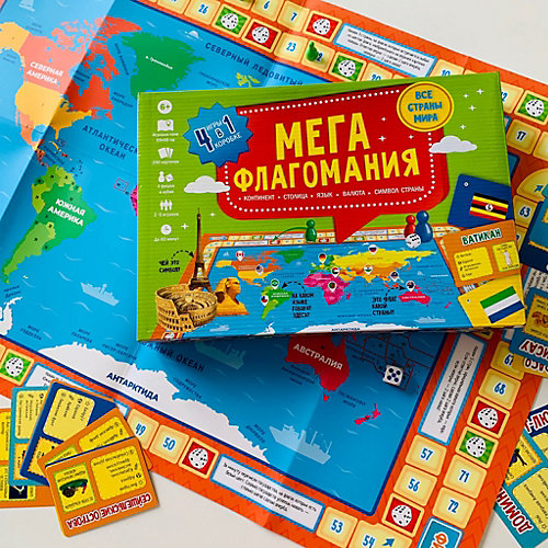 Настольная игра ГеоДом "Мегафлагомания" от ГеоДом