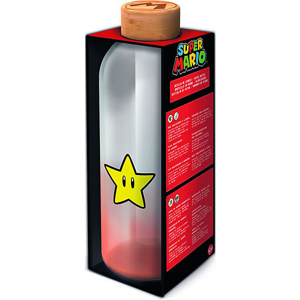 Glas Trinkflasche Super Mario, 1030 ml