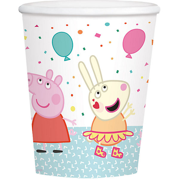 Peppa Pig Kinder Keramik Tasse Trinkbecher 325 ml im Geschenkkasten Flamingo
