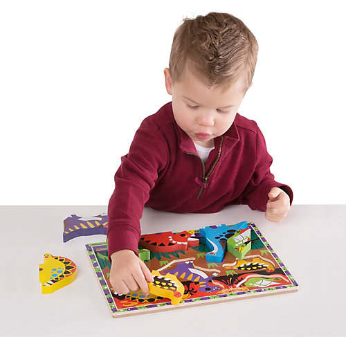 Мои первые пазлы Melissa & Doug "Динозавры", 7 элементов от Melissa & Doug