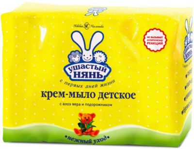 Крем-мыло Ушастый Нянь с алоэ, 4 шт по 100 г