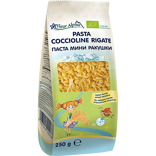 Паста Fleur Alpine "Мини ракушки", с 12 мес от Fleur Alpine