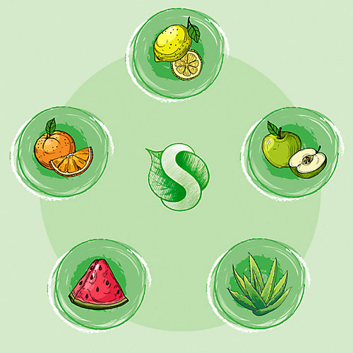 Средство концентрированное для мытья посуды и фруктов Synergetic Яблоко, 1 л