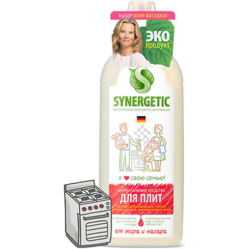 Гель чистящий для кухонных плит и поверхностей Synergetic, 1 л
