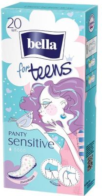 Ежедневные прокладки Bella For Teens Sensitive экстратонкие, 20 шт