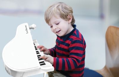 LEXIBOOK Elektronisches Mini-Flügel Piano mit Mikrofon und leuchtenden Tasten 