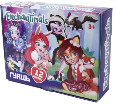 Гуашь Centrum Enchantimals, 12 цветов