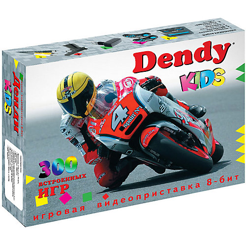 Игровая приставка Dendy Kids с пистолетом, 300 игр