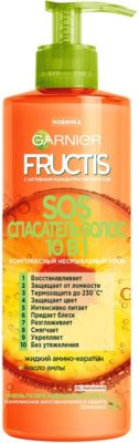Комплексный несмываемый крем для волос Garnier Fructis SOS 10 в 1, 400 мл