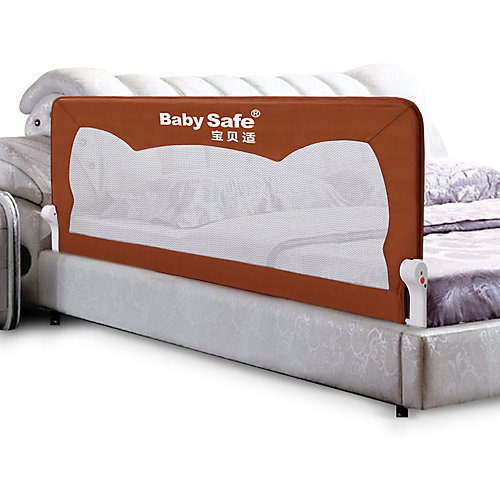 Барьер для кроватки Baby Safe Ушки, 180х42 коричневый от Baby Safe