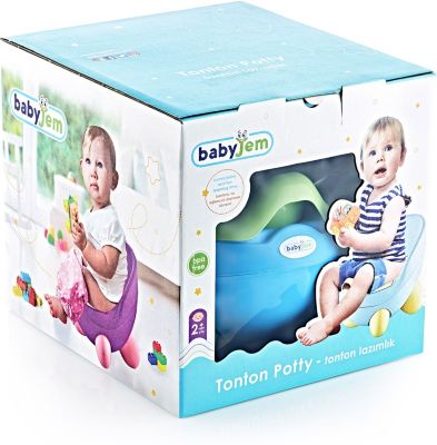 Babytopf Topfstuhl Toilettentrainer für Babys und Kleinkinder Babyjem Töpfchen Kinder Toilettensitz Blau und Grün 