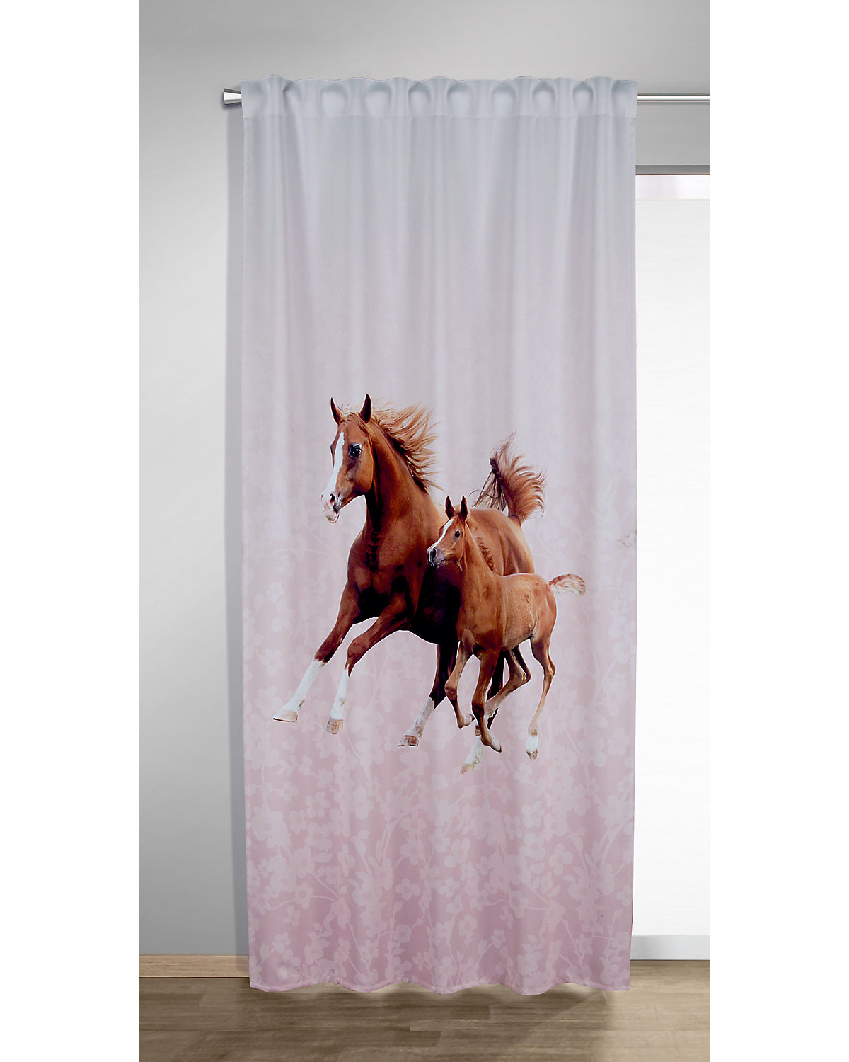Albani Vorhang Schal Pferde 245 x 135 cm braun