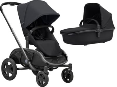 Sportwagen Hubb + Kinderwagenaufsatz Hux, Black on Black