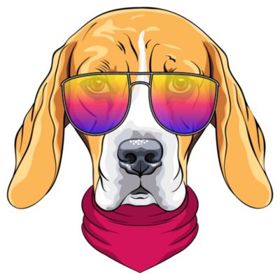 Wandtattoo Hund mit Sonnenbrille, dekodino myToys