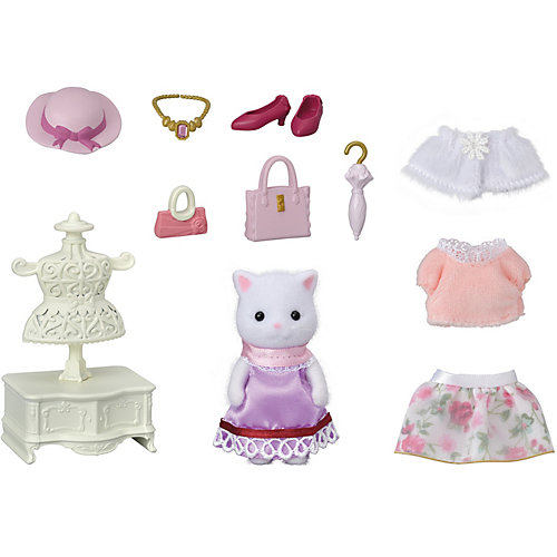 Персидская кошка Sylvanian Families Series Town "Модница в городе и ее гардероб" от Эпоха Чудес
