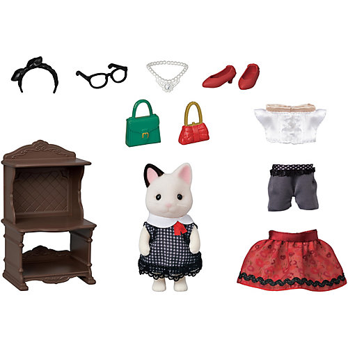 Кошка Sylvanian Families Series Town "Модница в городе и ее гардероб" от Эпоха Чудес