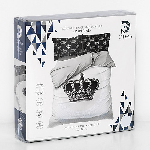 Комплект постельного белья Этель Imperial, евро - белый