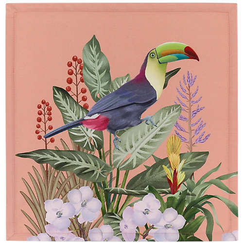 Столовый набор Этель Tropical animals, 5 предметов - розовый