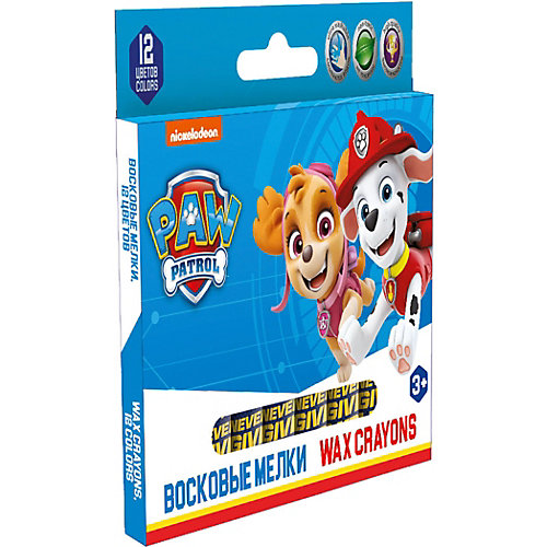 Набор восковых мелков Paw Patrol, 12 цветов от Seventeen