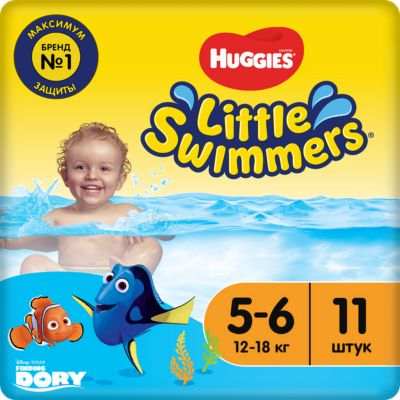 Трусики-подгузники для плавания Huggies Little Swimmers 12-18 кг, 11 шт