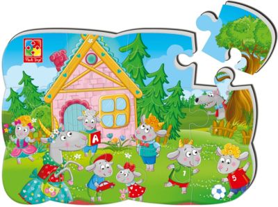 Пазл магнитный Vladi Toys Волк и семеро козлят