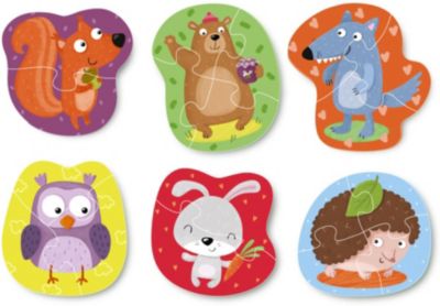 Пазл Dodo "Лесные животные" 2-3-4 элемента