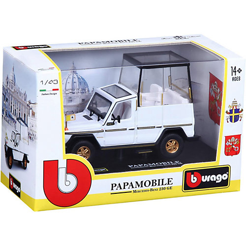 Машина Bburago Mercedes-Benz 230GE papamobile, 1:43 от Bburago
