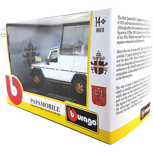 Машина Bburago Mercedes-Benz 230GE papamobile, 1:43 от Bburago