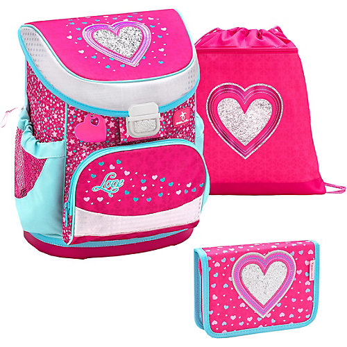 Ранец Belmil Mini-Fit Heart, с наполнением - красный от Belmil