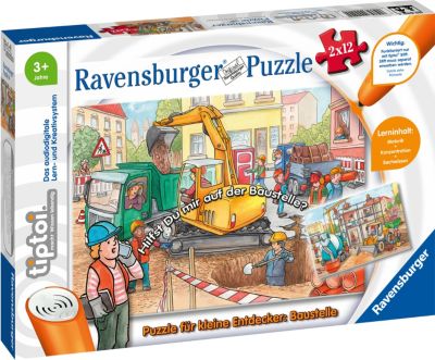 Ravensburger Puzzle 2 x 24 Teile Viel zu tun auf der Baustelle 