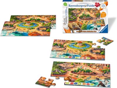 tiptoi® Puzzle für kleine Entdecker: Zoo (ohne Stift), 2 x 12 Teile 2